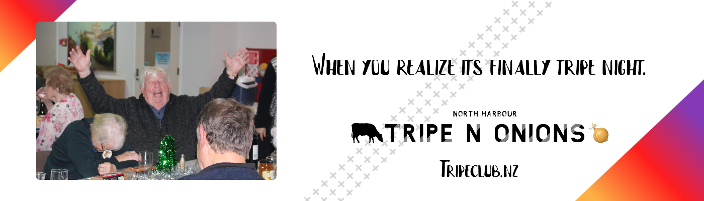 North Harbour Tripe N Onions outdoor advertisement inviting people to tripe night